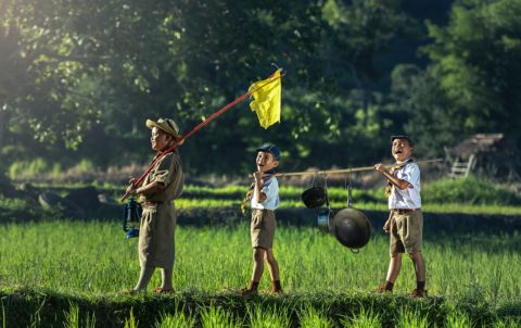 Kinder auf einem Sommercamp