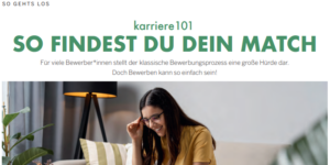 PRESSEECHO - karriere 101: So findest du dein Match im "geht los!"-Magazin